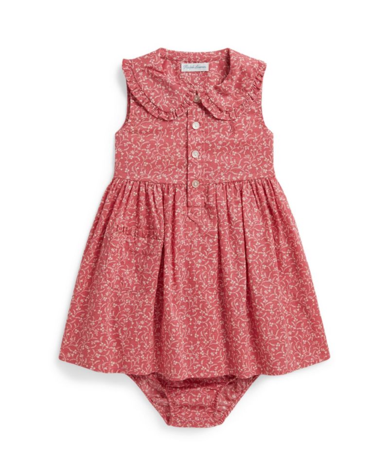 Baby Girls' Floral Shirtdress with Bloomer