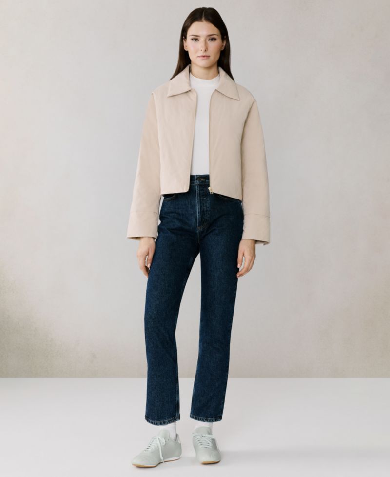 Women's Short Zip-Up Puffer Jacket