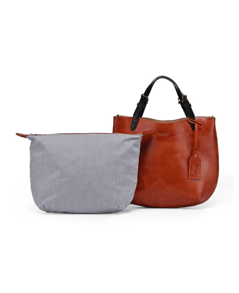 Dip Dye Mini Leather Crossbody Tote Bag