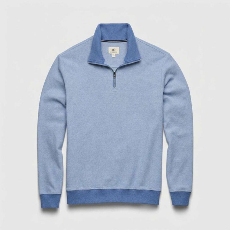 Men's Bobby Stripe Fleece Quarter Zip Sweater