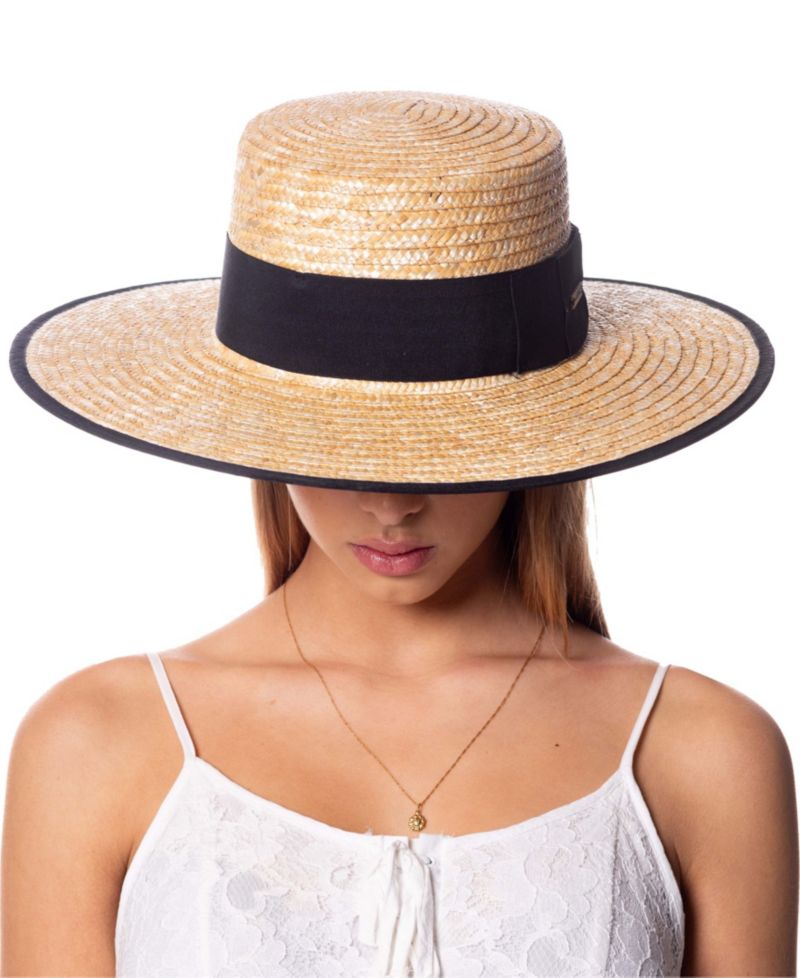 Angela & William Braid Natural Straw Women's Boater Hat