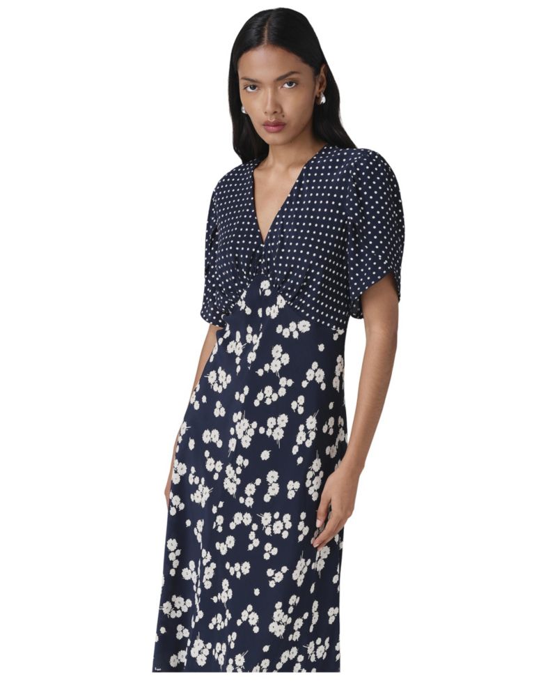 Women's Lulu V-Neck Empire-Waist Midi Dress