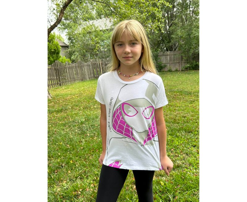 Little Girls Spider-Man Marvel Spider-Gwen Ghost Spider 3 Pack T-Shirts (5-12)