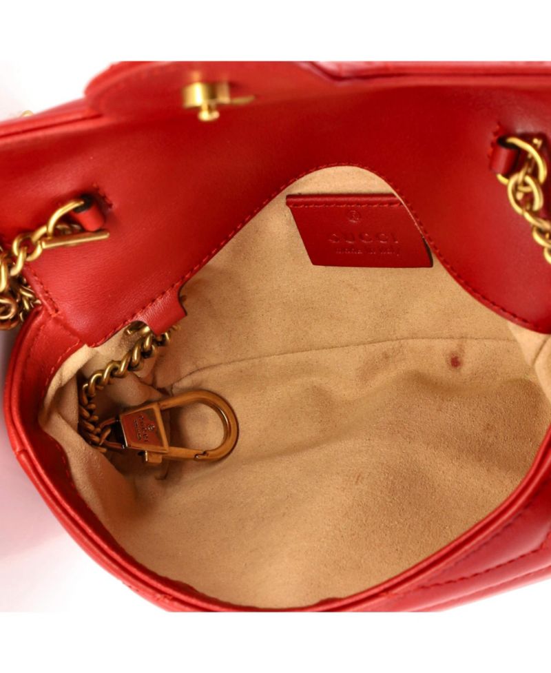 Super Mini GG Marmont Flap Bag Matelasse Leather