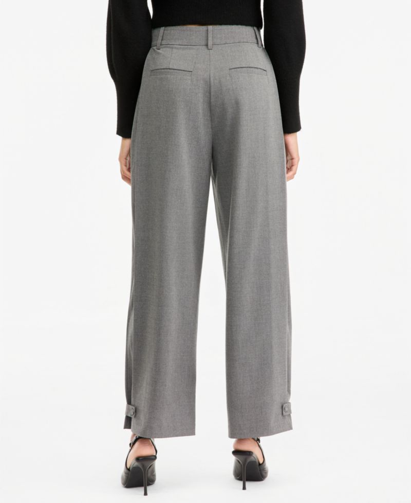 Women's Pleated Suiting High-Rise Wide-Leg Pants