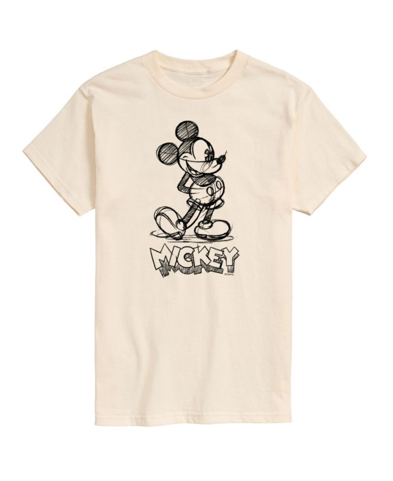 Men's Disney Mickey Sketch Graphic Short Sleeve T-Shirt