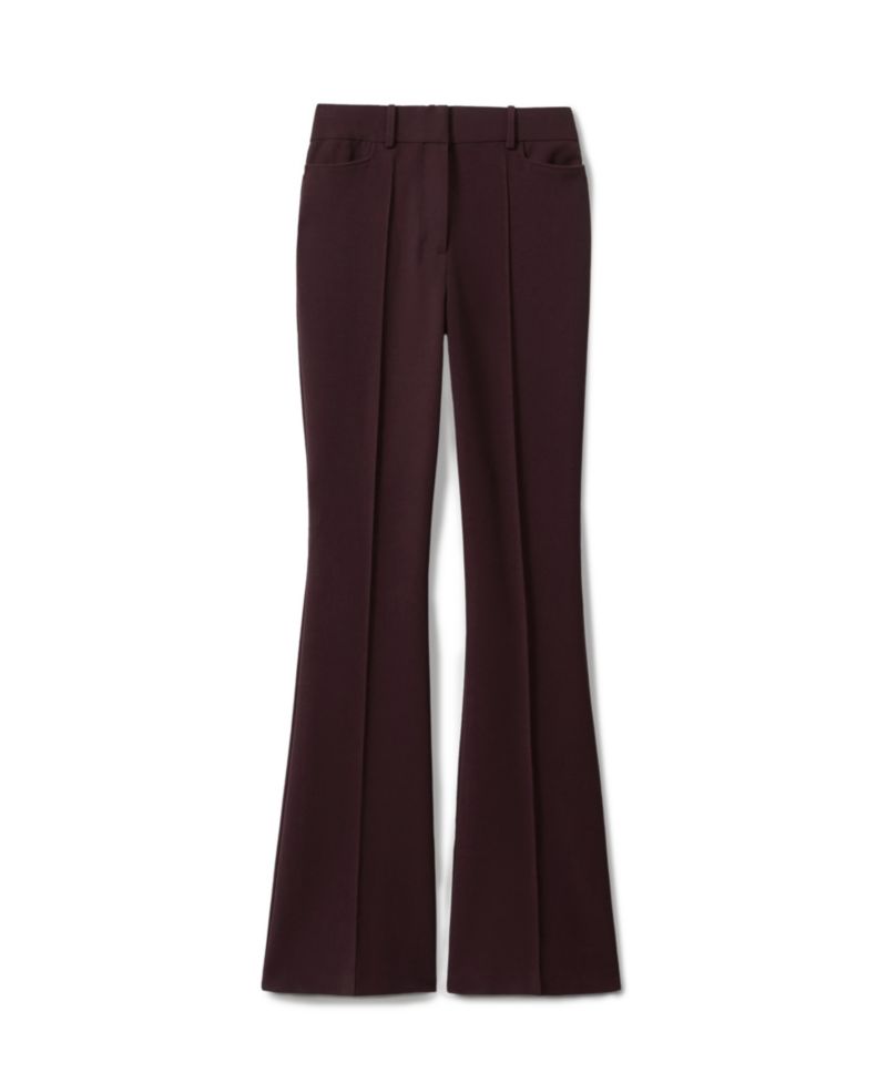 Women's Gabi Flared Mid-Rise Front-Pintuck Trousers