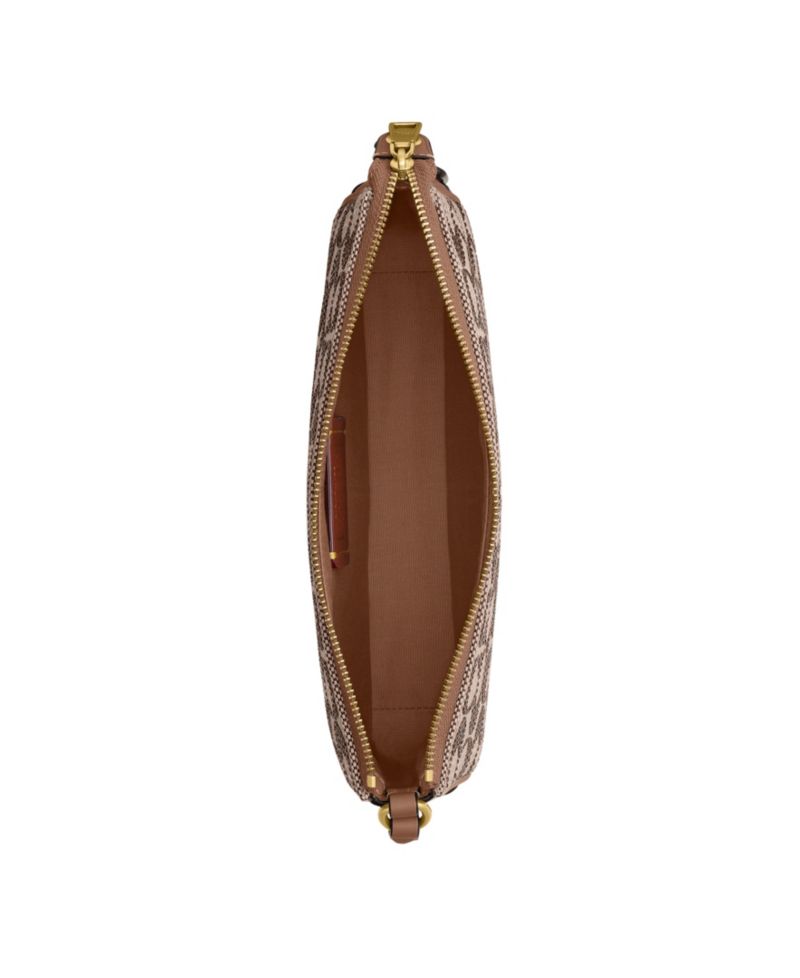 Plaza Small Crystal Signature Jacquard Shoulder Bag