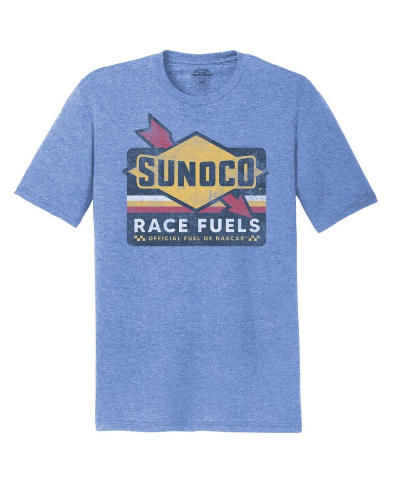 Men's Heather Blue Sunoco Tri-Blend T-Shirt