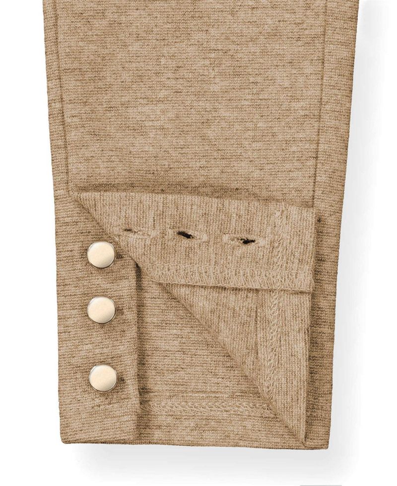 Little and Big Girls' 6-12 Button Cuff Ponte Pant