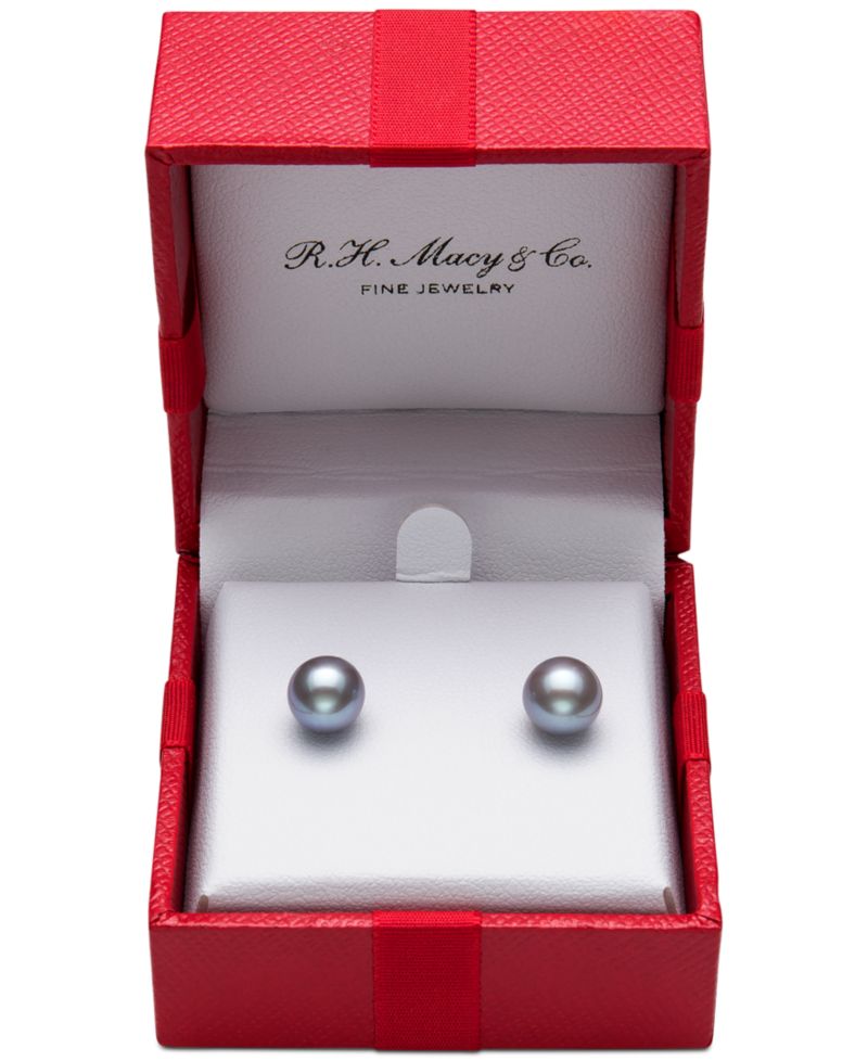 Cultured Freshwater Pearl Stud Earrings (7mm) in 14k Gold