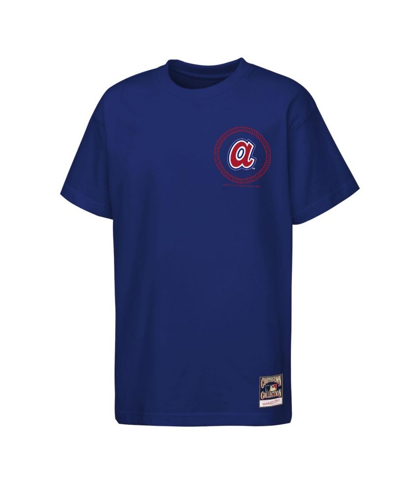 Big Boys and Girls Navy Atlanta Braves Cooperstown Rodeo Rope T-Shirt