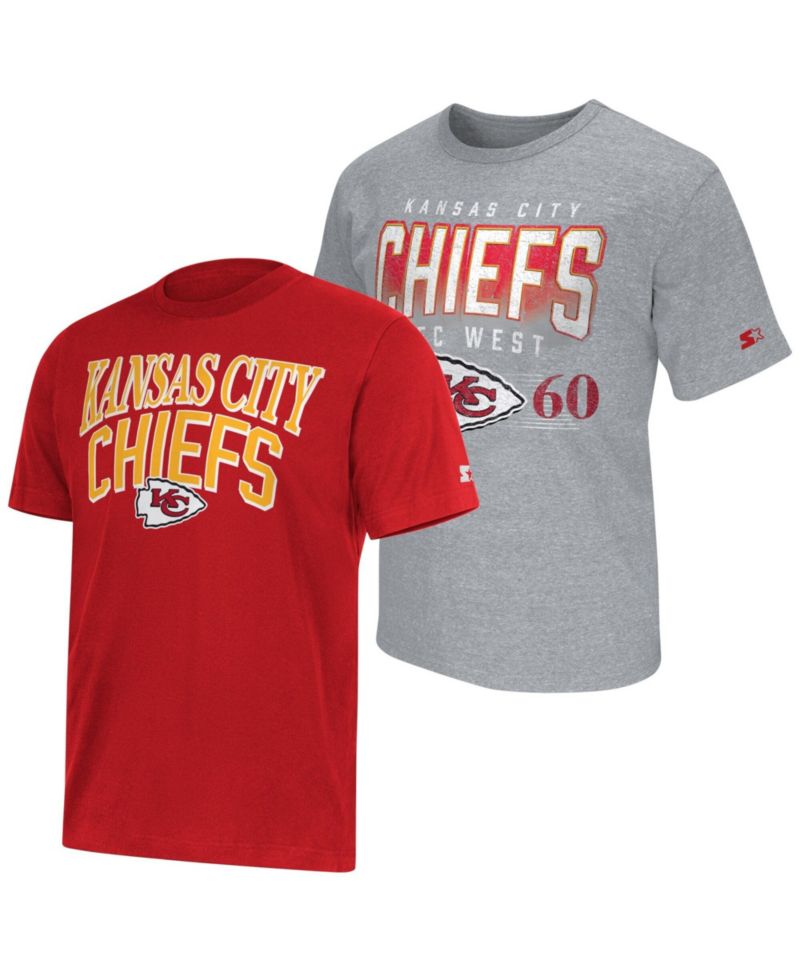 Men's 2-Pack Red/Gray Kansas City Chiefs Logo T-Shirt Set