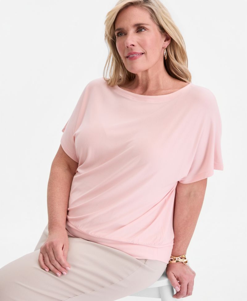 Plus Size Banded-Bottom T-Shirt