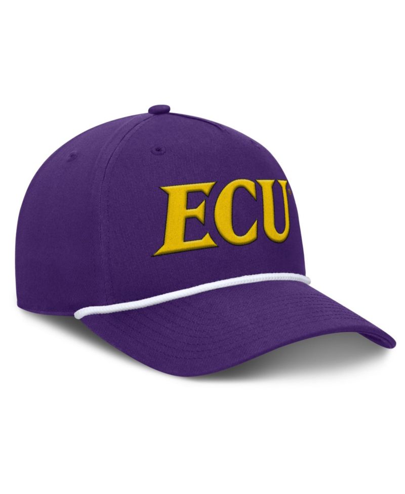 Men's Purple ECU Pirates Foul Ball Rope Adjustable Hat