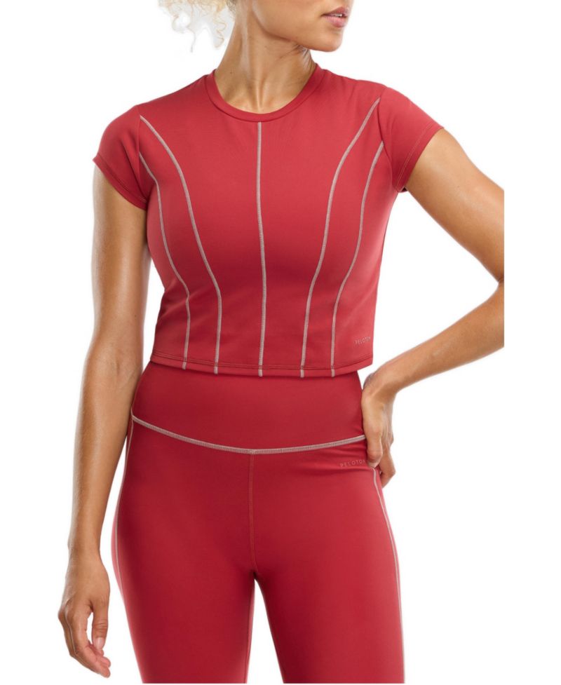 Plus Size Cadent Slim-Fit Contrast-Seam Short-Sleeve T-Shirt