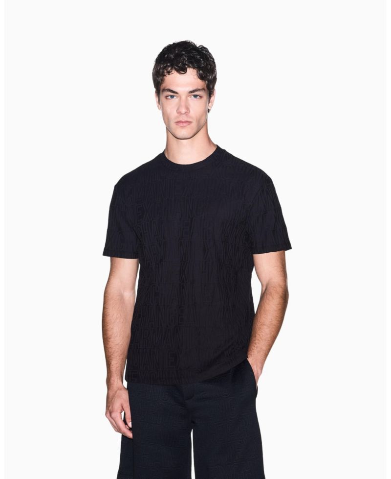 Men's All Over Logo Mercersized Cotton T-Shirt
