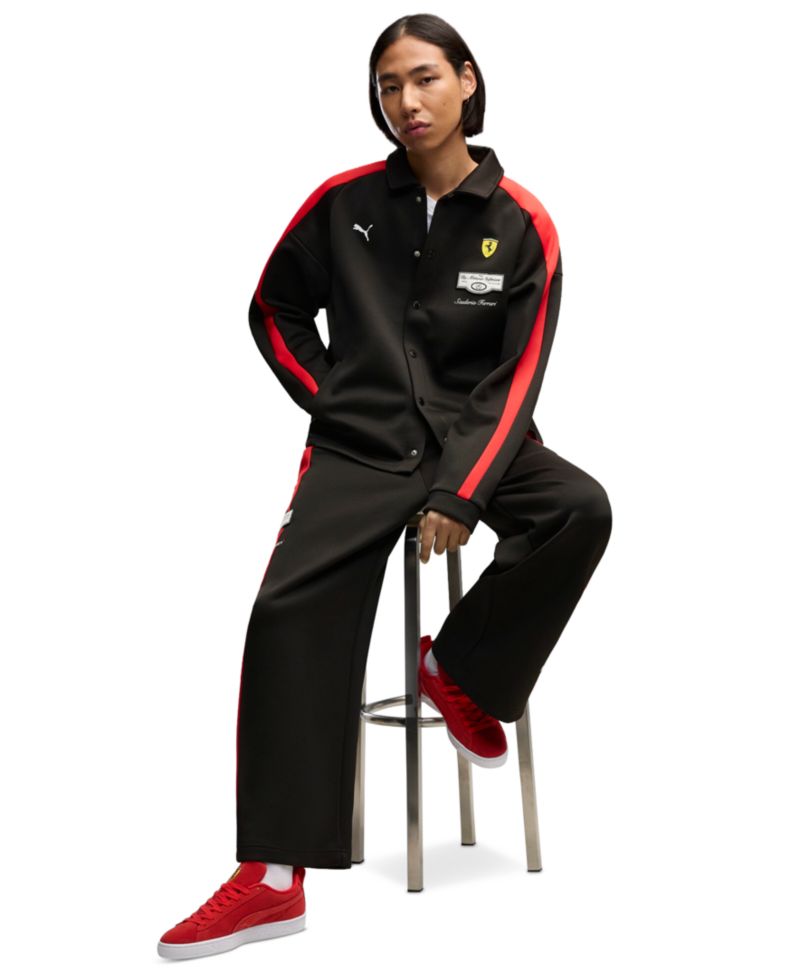 Men's Ferrari Combines Iconic Stripe Track Jacket