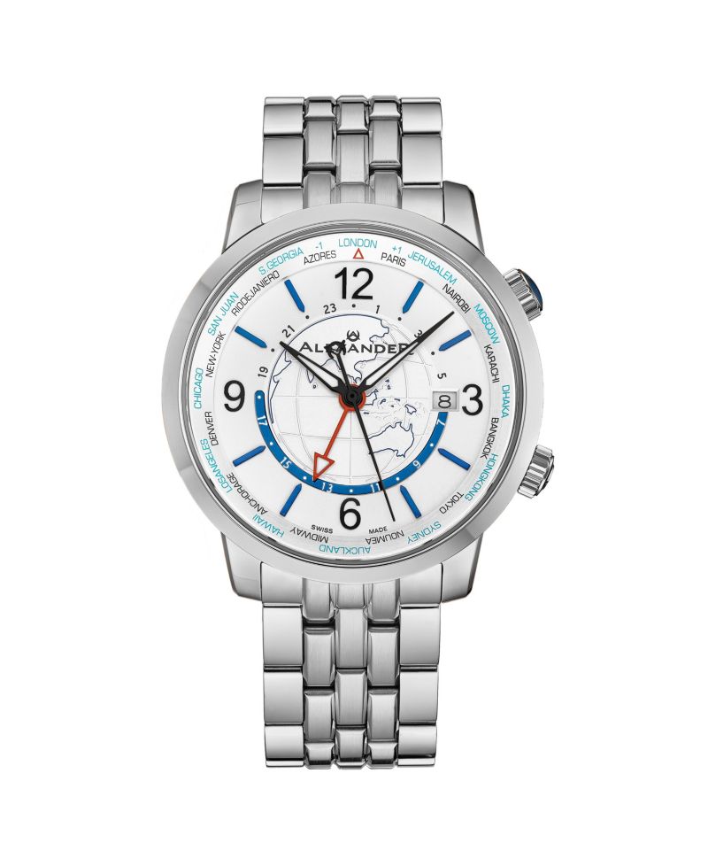 Journeyman 2 Men s Swiss Made Quartz Watch Silver Dial Stainless Steel Case and Bracelet Sapphire Crystal 42mm Round 50M Water Resistant