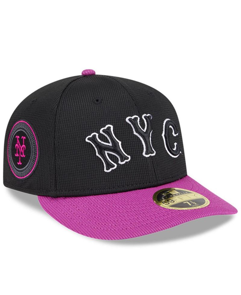Men's Charcoal/Purple New York Mets City Connect Batting Practice Low Profile 59FIFTY Fitted Hat