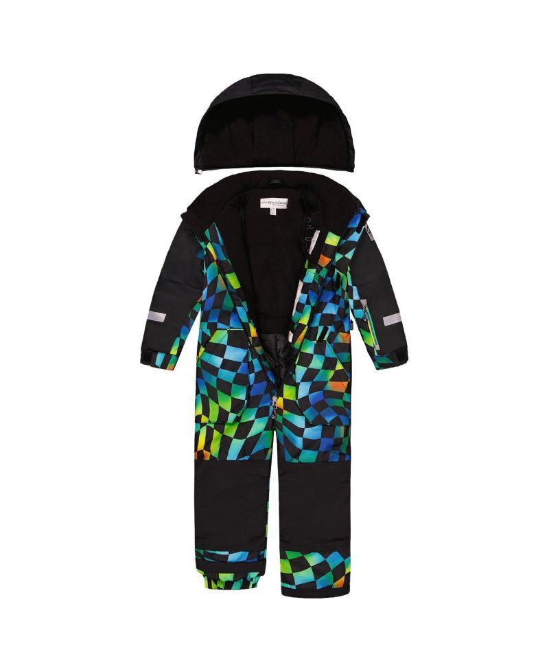Little and Big Boy ( 6 to 14 ) One Piece Play Snowsuit Checkered Print