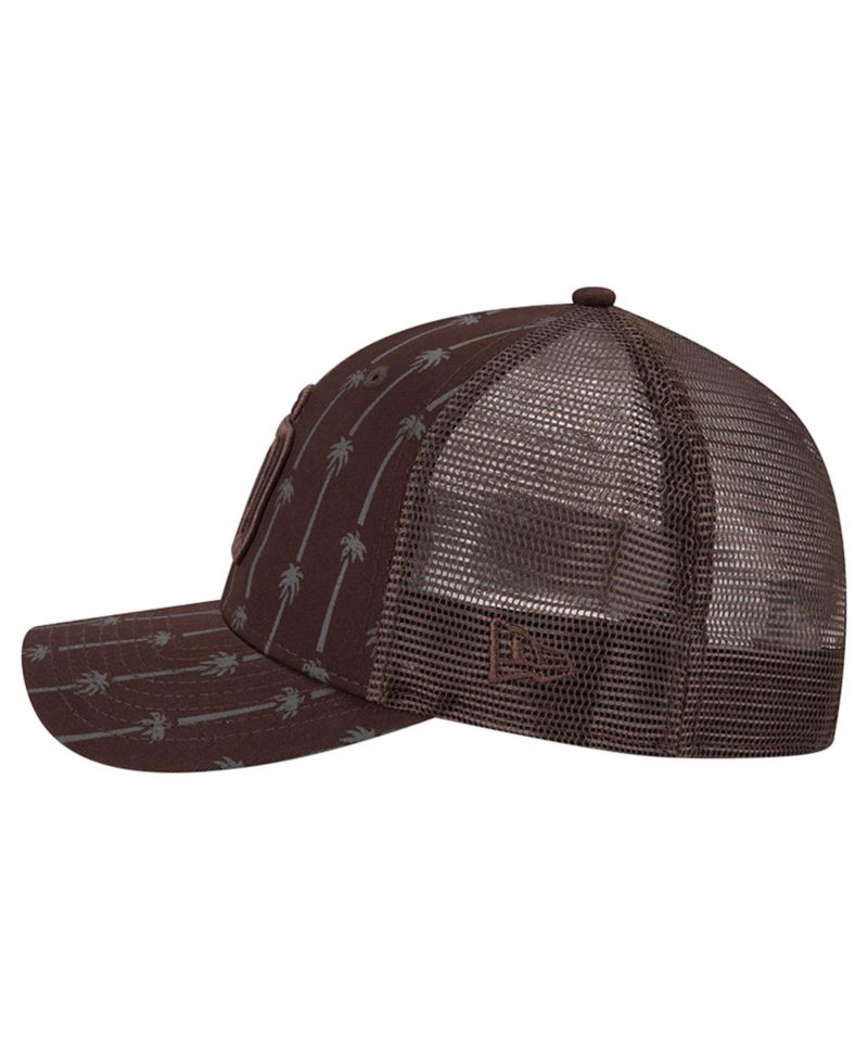 Men's Brown San Diego Padres Tonal Icon 9FORTY M-Crown Adjustable Trucker Hat