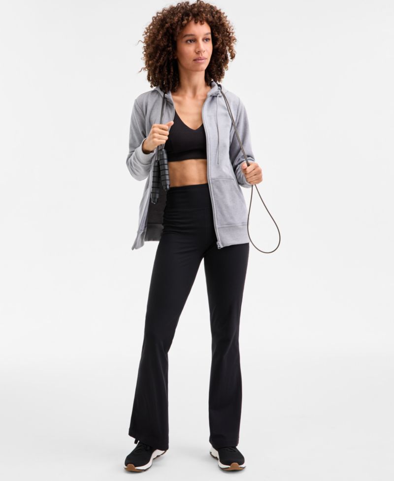 Women's Relaxed Zip-Front Long-Sleeve Fleece Hoodie