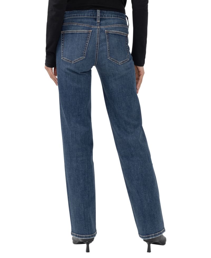 Women's Suki Straight Rhinestone Mid-Rise Jeans