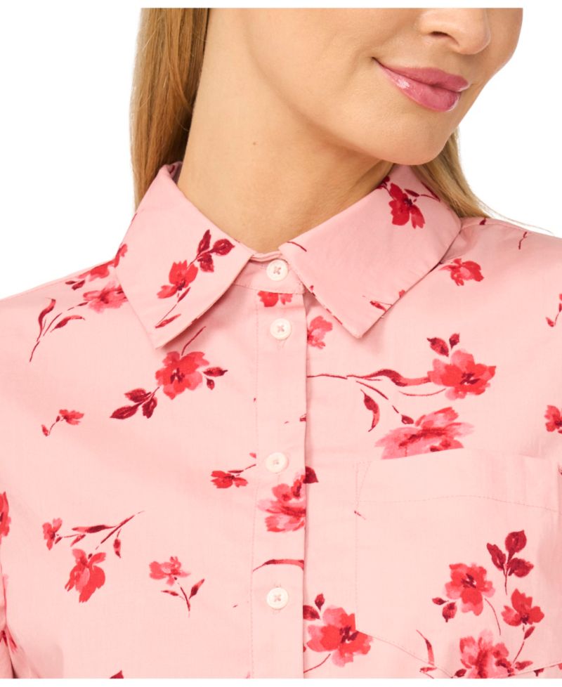 Women's Printed Collared Neck Mini Dress