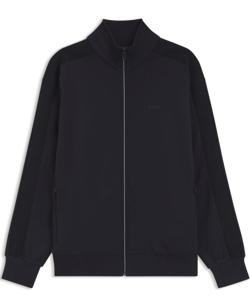 Men's Regular-Fit Tonal Jacquard Tape Sweatshirt
