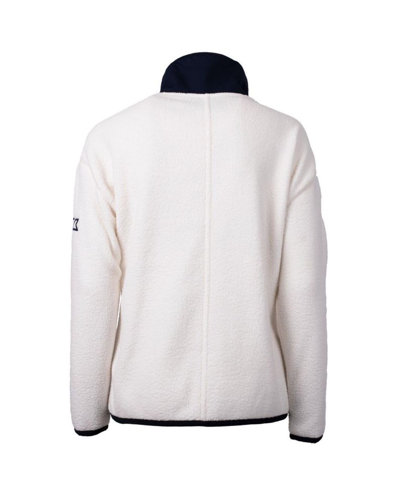 Women's White/Navy Boston Red Sox Cascade Eco Sherpa Fleece Full-Zip Jacket