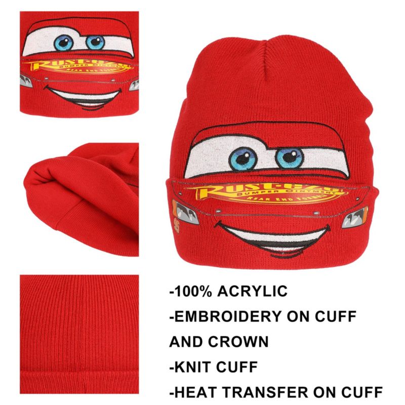 Men's Lightning Mcqueen Face Cuff Beanie