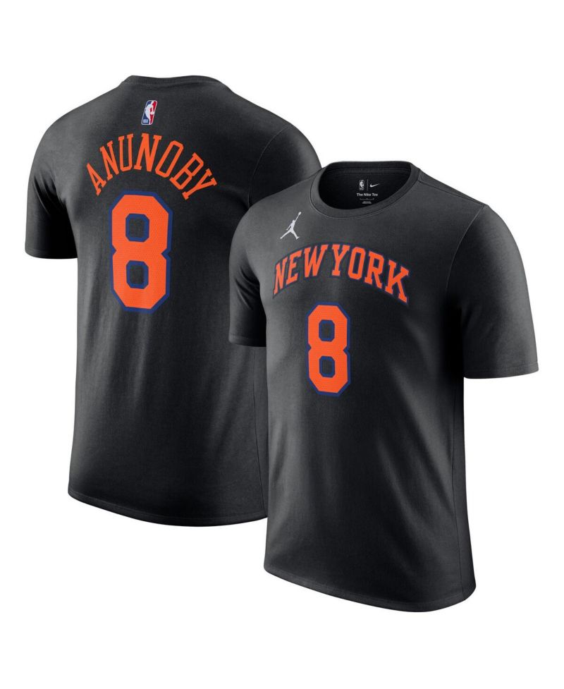 Men's and Women's OG Anunoby Black New York Knicks Name & Number T-Shirt