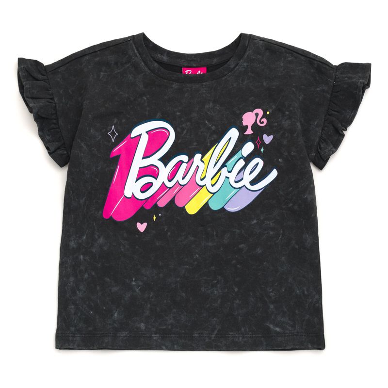 Little Girls French Terry T-Shirt and Shorts Outfit Set