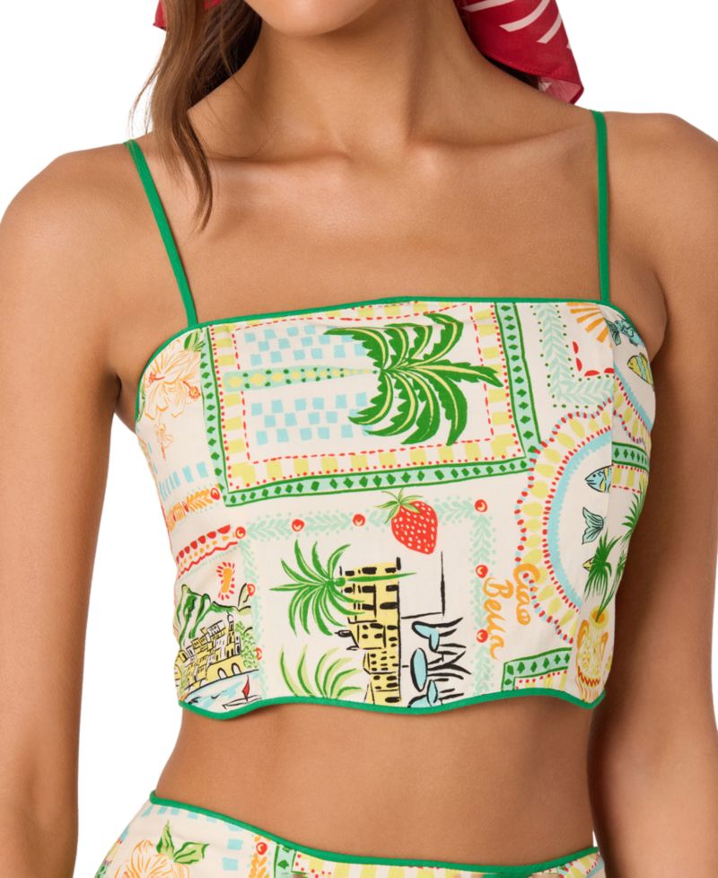 Women's Heidi Printed Sleeveless Cropped Tank Top