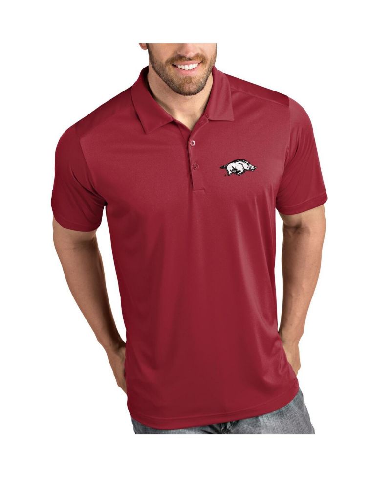 Men's Cardinal Arkansas Razorbacks Antigua Tribute Polo Shirt