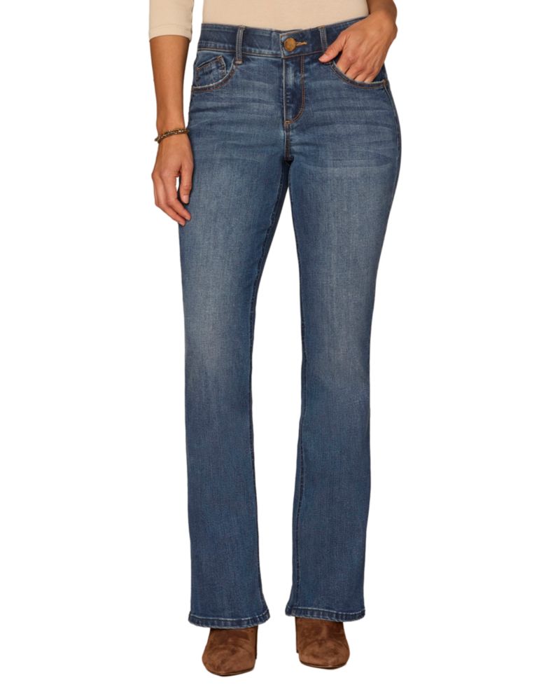 Petite "Ab"solution Luxe Touch Itty Bitty Bootcut Jeans