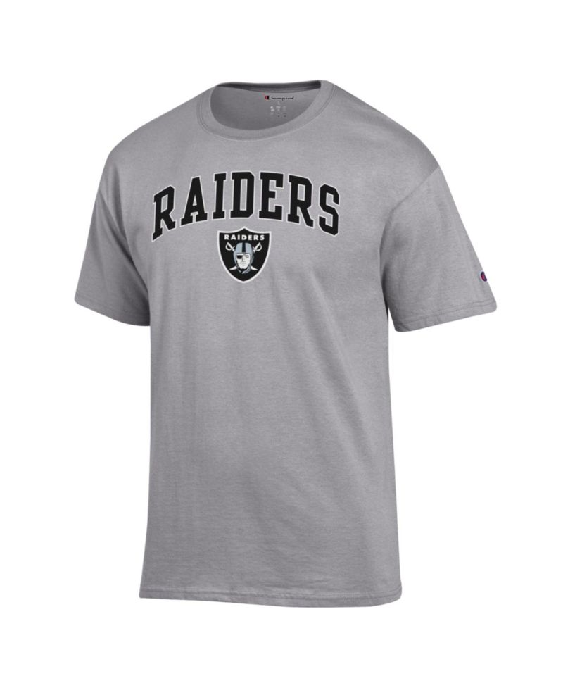 Men's Gray Las Vegas Raiders Arch Over Logo T-Shirt