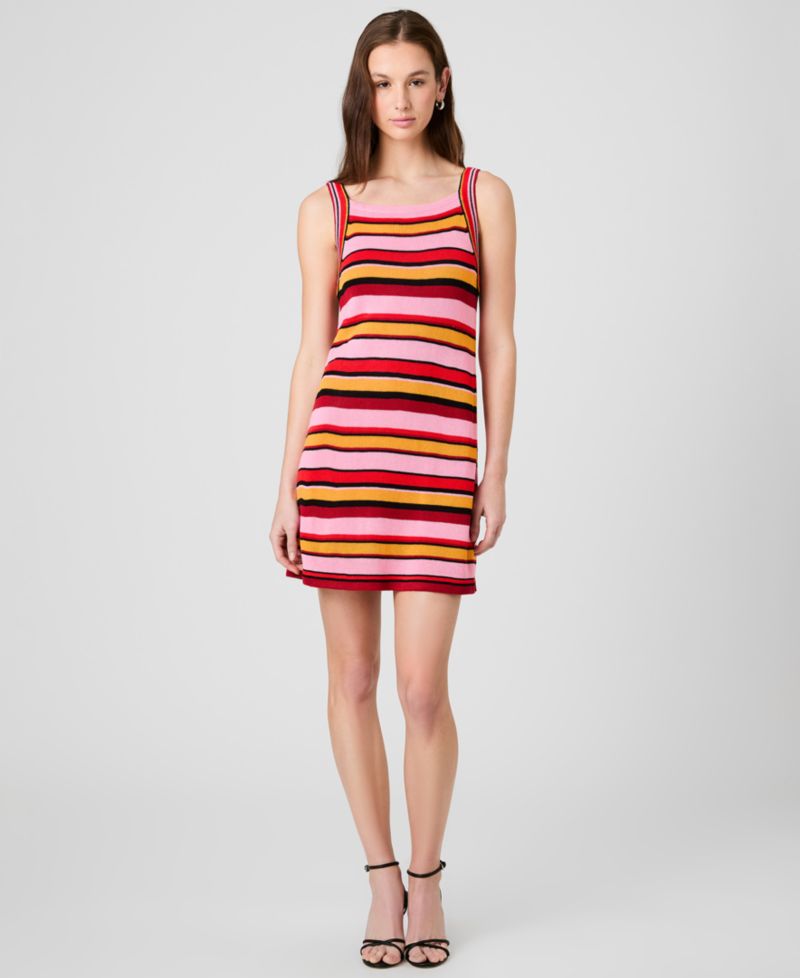 Women's Motley Knit Striped Mini Dress