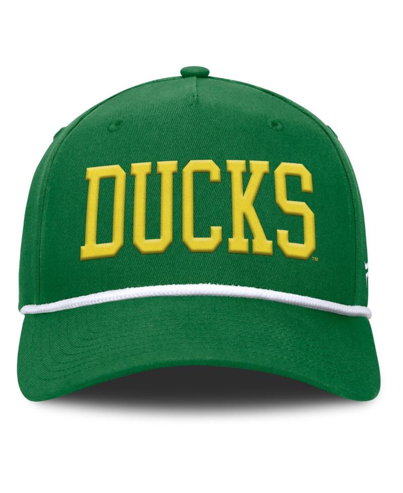 Men's Green Oregon Ducks Foul Ball Rope Adjustable Hat