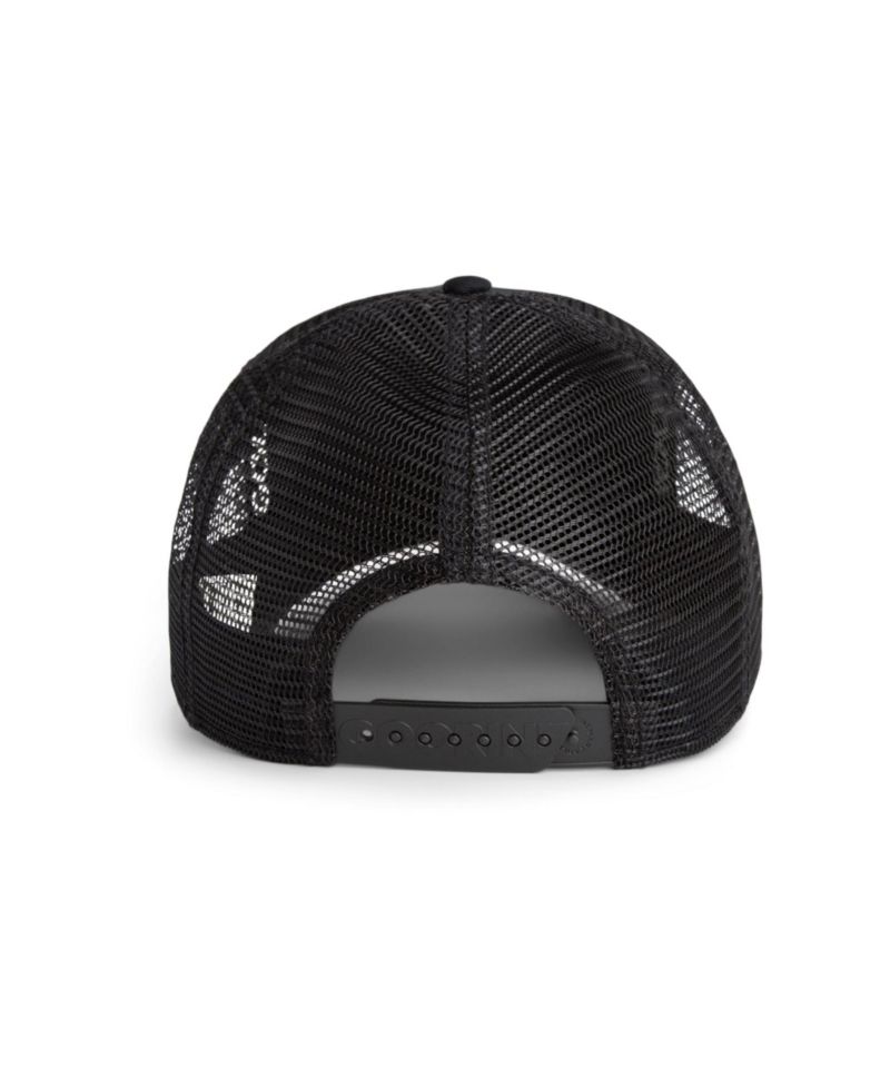 Men's Black Lone Wolf Adjustable Trucker Hat