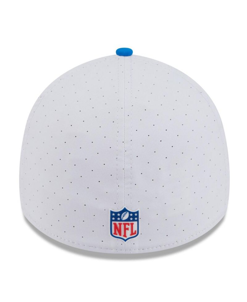 Men's White/Blue Detroit Lions 2025 NFL Training Camp 39THIRTY Flex Hat