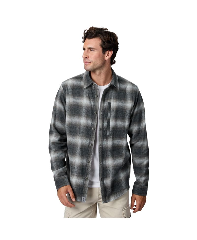Men's Easywear Flannel Plaid Long-Sleeve Shirt