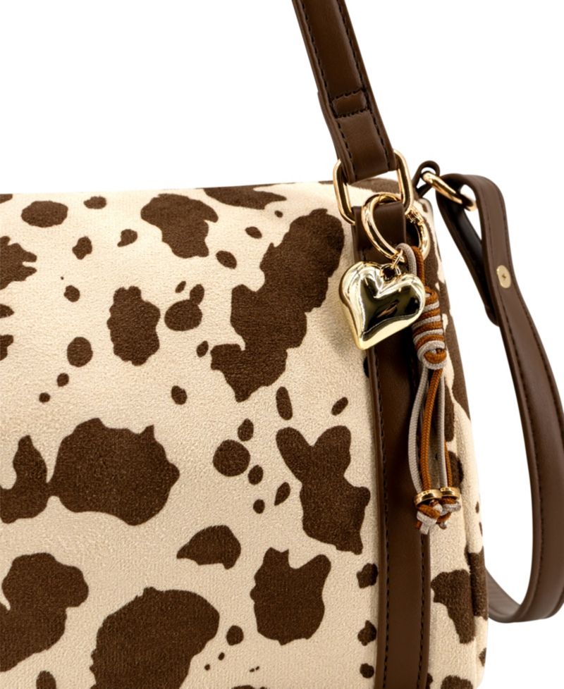 Soe Cow Print Small Crossbody Handbag