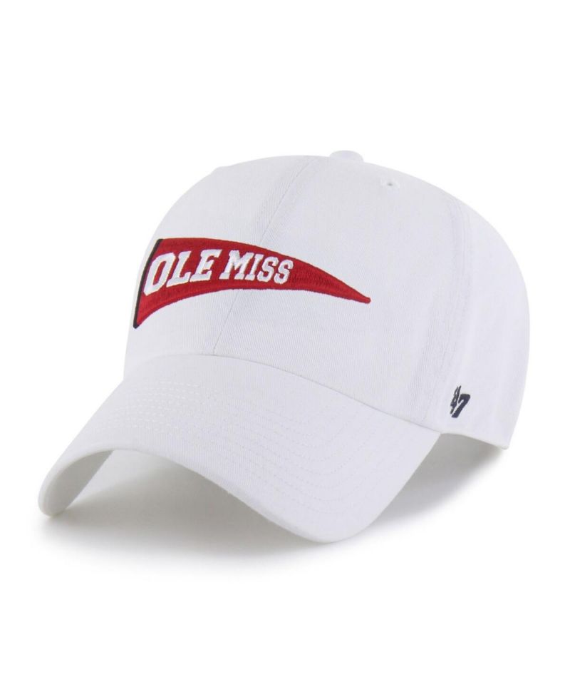 Men's White Ole Miss Rebels Vault Clean Up Adjustable Hat