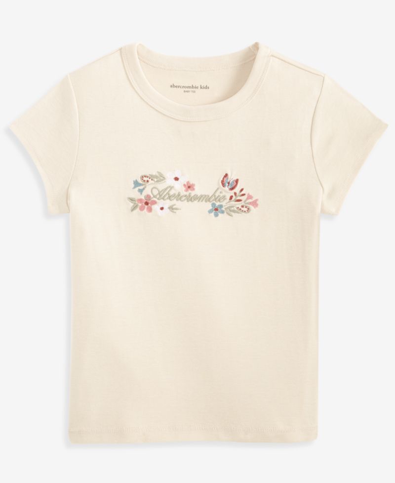 Girls' 5-18 Floral Logo Baby T-Shirt