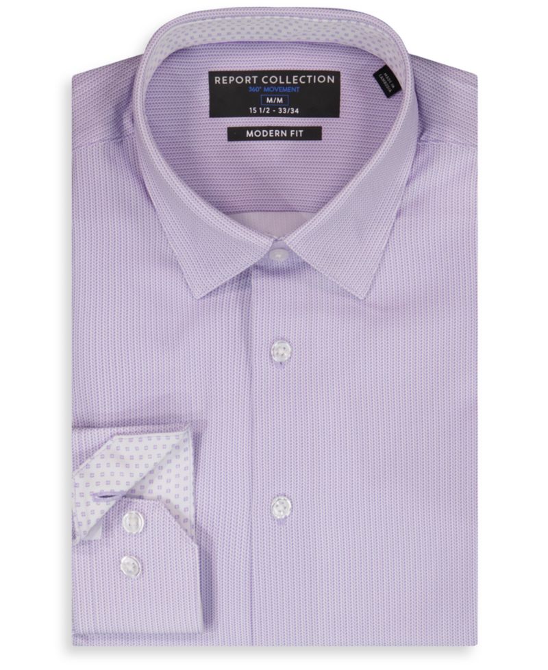 Men's 4-Way Geo Print Dress Shirt