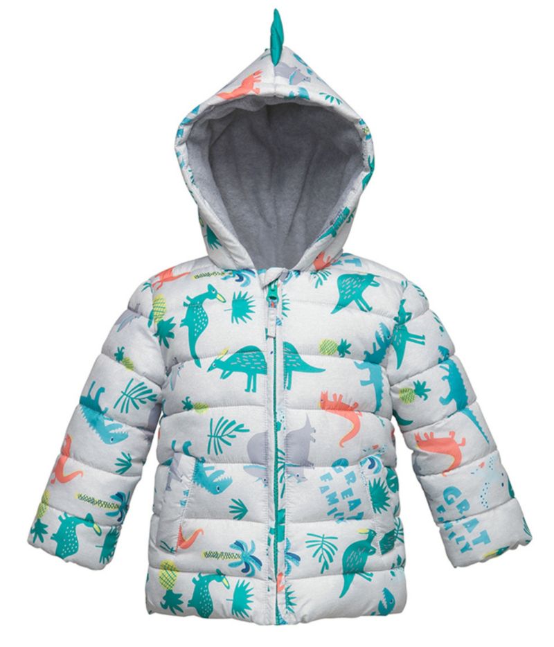 Baby Boys Fleece Hooded Puffer Jacket