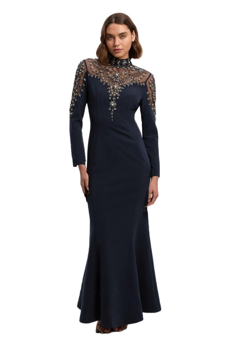 Women's Crystal Embellished Maxi Dress