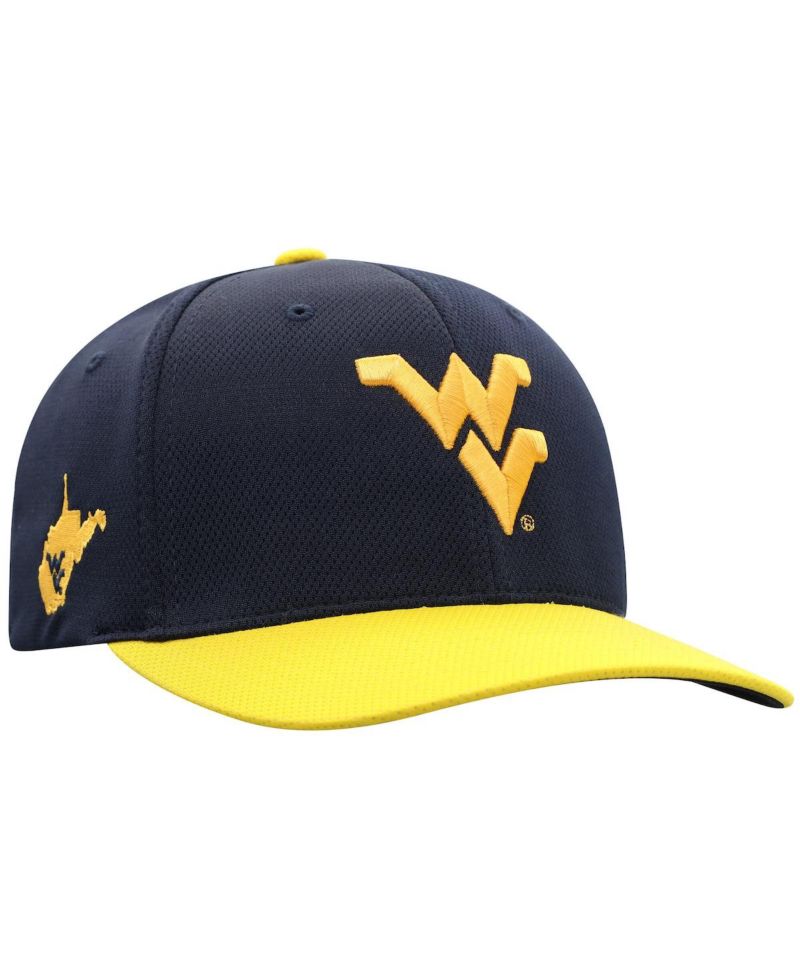Men's True Navy West Virginia Mountaineers Reflex Two-Tone Flex Hat